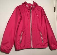 Old Navy Girls Pink jacket Size XL hood Zips In Collar
