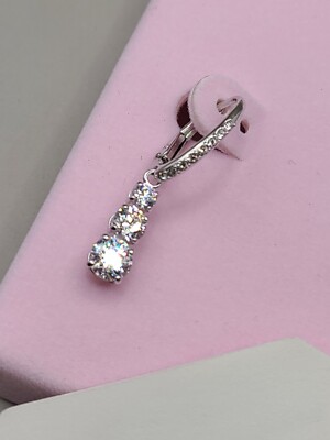 Swarovski Attract Trilogy Hoop White Rhodium Plated Earrings