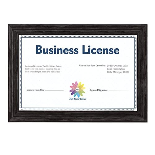 5.5x8.5 Business License Frame for Certificates/Document Gold Black Brown - Picture 11 of 13