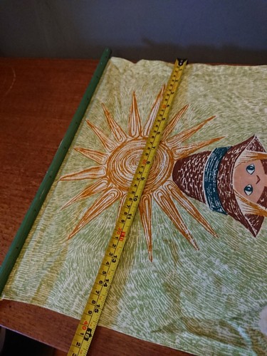 Vintage dänische Wandhänge Aase Og Preben Jangaard Mädchen Stricken Mid Century Stoff - Bild 5 von 10