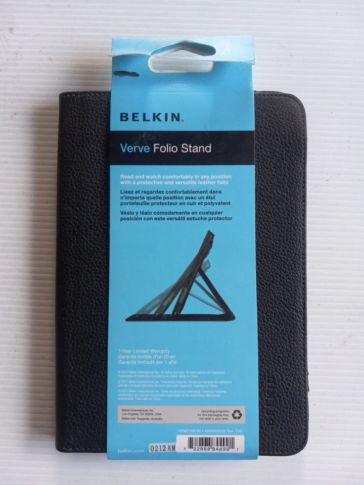 Kindle Fire - Belkin Verve Folio Soporte Multi Posición Estuche de Cuero Negro Foto 2 de 4