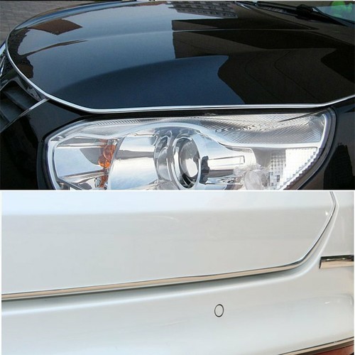 chrome styling moulage bordure bande autocollante voiture caravane 6MM x 15M - Afbeelding 8 van 10