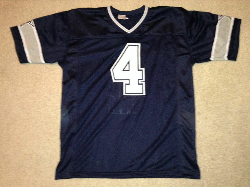 Jersey azul Dak Prescott cosido personalizado sin firmar - M, L, XL, 2XL Foto 2 de 2