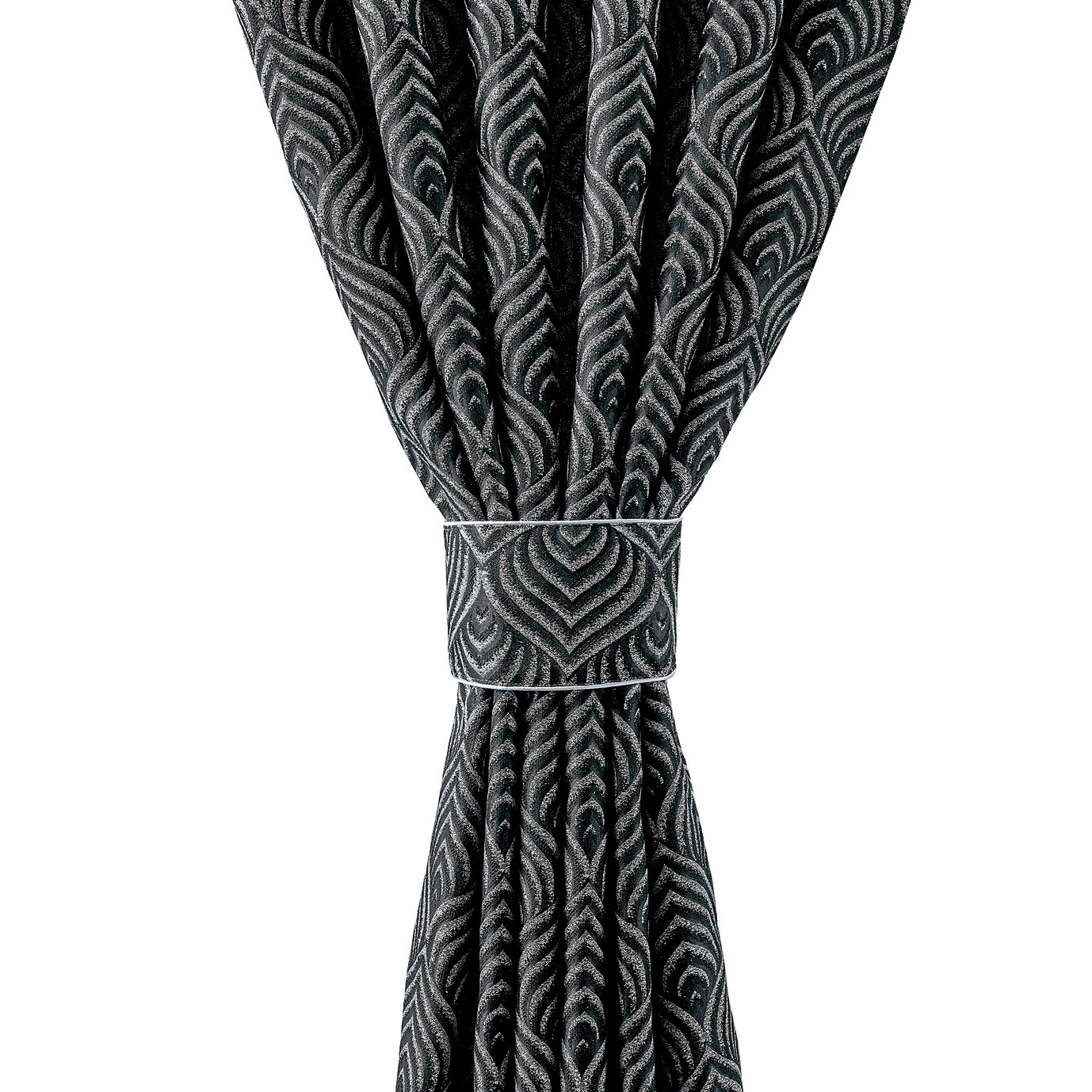 Wave Curtains Pencil Pleat Pair Heavy Soundproof 2 Pack Curtain Door