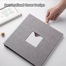 Large Photo Album Self Adhesive with Picture Display Window, DIY Scrapbook Album