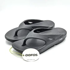 Oofos “Ooriginal Sandal” Unisex Original Recovery Footwear (Black Flip-Flop) NEW