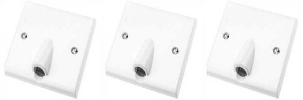 3 x Deta S1215 Flex Outlet Plates - 20 Amp (with connection terminals)