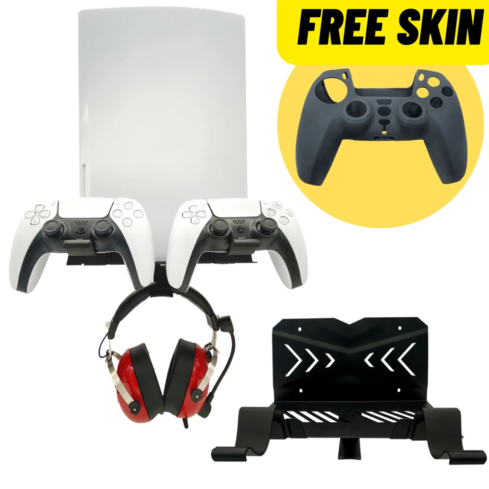 PS5 Wall Mount Bracket Shelf Set for PlayStation 5 Slim Ps5 Disc and Digital