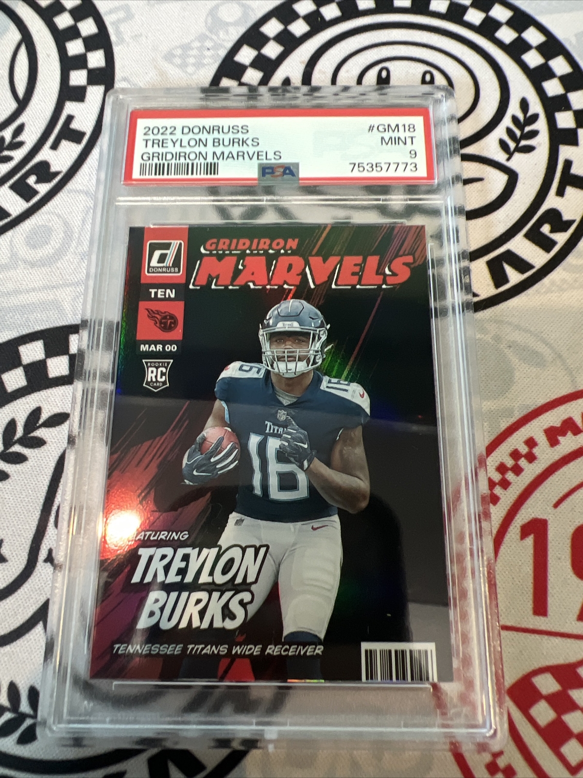 2022 Donruss Treylon Burks Gridiron Marvels PSA 9