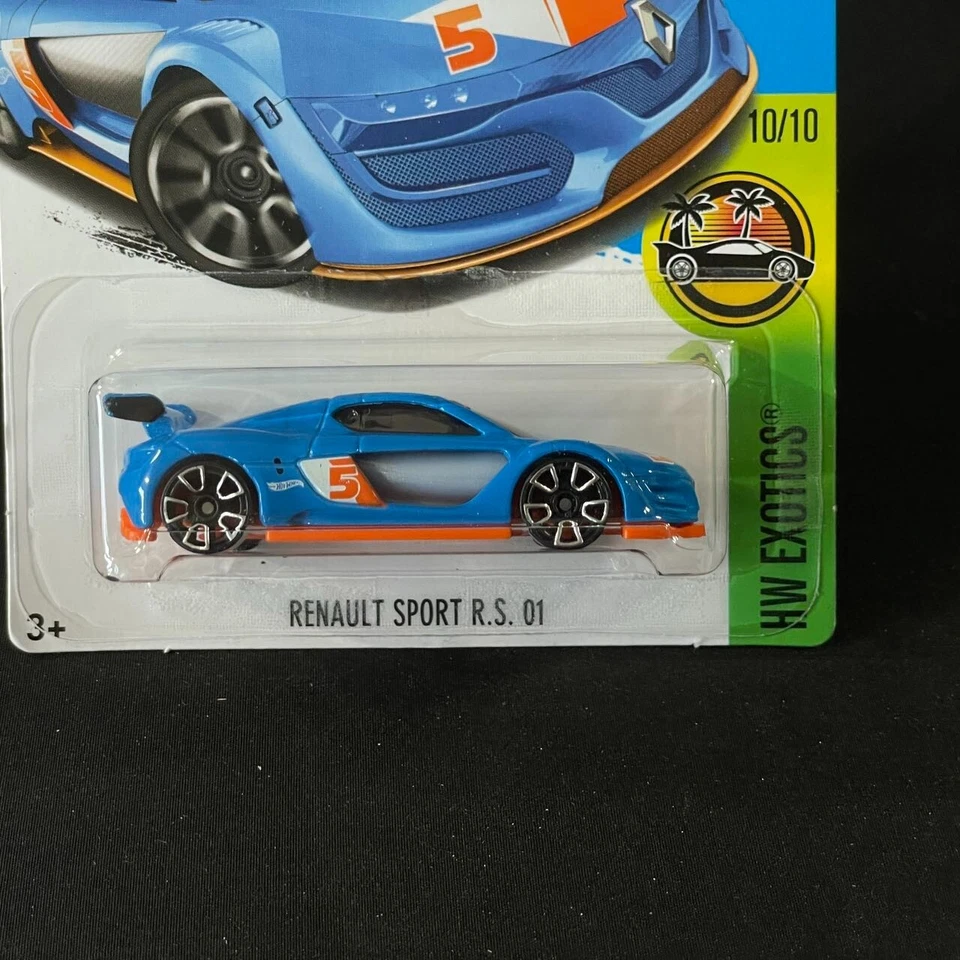 2017 Hot Wheels #252 HW Exotics 10/10 RENAULT SPORT R.S. 01 BLUE w/Trap5 Spoke - Image 2 of 4
