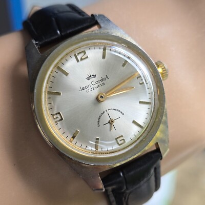 Vintage Jean Cardot men's manual wind watch Wostok 2603 17Jewels 1950s
