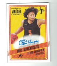 ETHAN THOMPSON 2021-22 Onyx Vintage Basketball AUTO On Card Authenticated Rookie