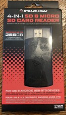4-IN-1 SD Micro SD Card Reader Supports up to 256GB Stealth Cam New TRAIL PICS