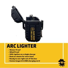 Black Beard Fire Starter - Arc Electric Rechargeable Lighter -- Survival Lighter