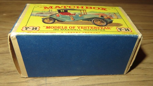 Vintage Matchbox Models Of Yesteryear Y-14 1911 Maxwell Roadster 1:48 With Box - Picture 12 of 12