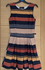 Womens Boohoo Striped Skater Dress Size 8