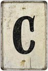 Capital Letter C Vintage Look Chic Distressed 108120020192