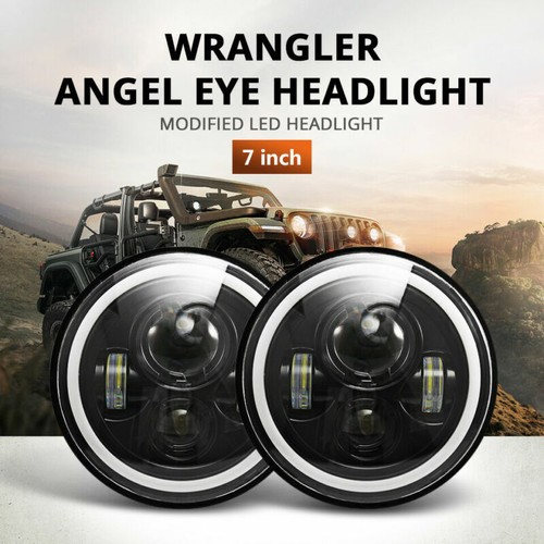 Pair 7 inch Round LED Headlight Hi-lo For 1975-1980 Chevy K10 K20 K5 Blazer - Picture 7 of 12