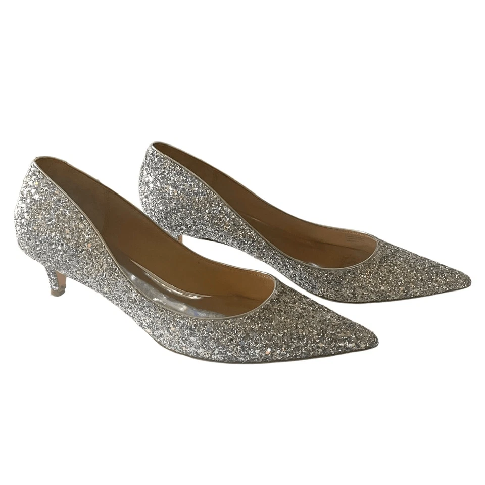 Badgley Mischka Madison II Brillo Punta Gatito Tacón Bomba Talla 9 Foto 2 de 4