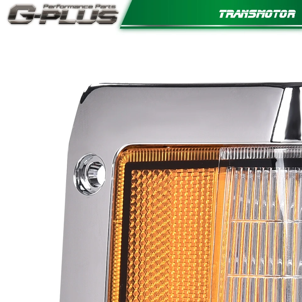 Par de luces de señalización laterales cromadas izquierda derecha aptas para camioneta Nissan D21 90-97 Foto 4 de 4