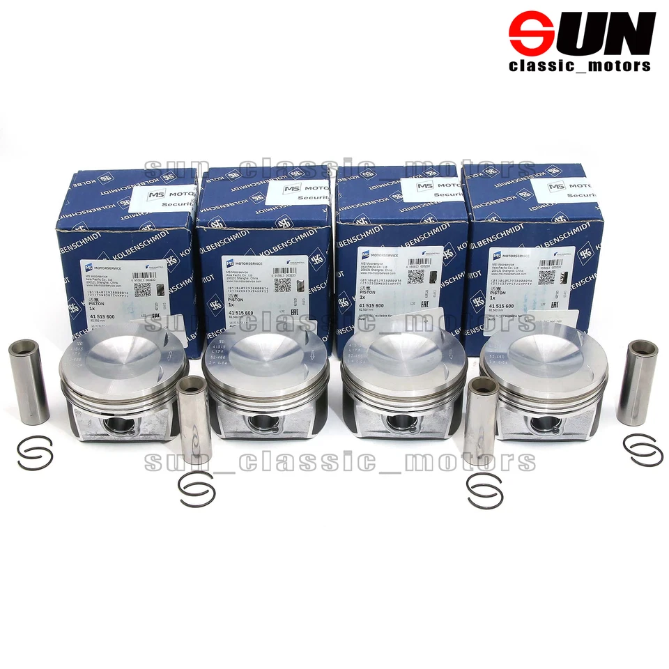 Kit de reconstrucción de anillos de pistones de motor juntas pernos para VW AUDI A4 2.0 TFSI BWT BPY Foto 2 de 4