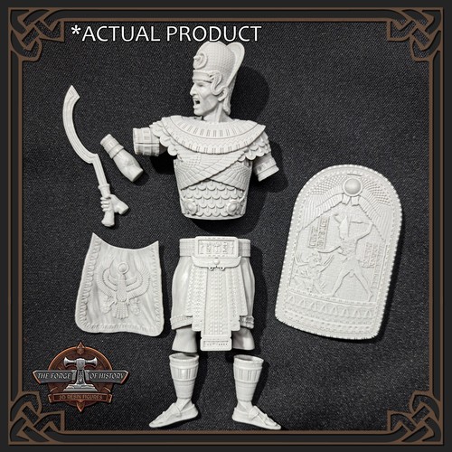 Egyptian Warrior Pharaoh 1 - Modelo de figura impresa en resina 3D - escala 90 mm a 300 mm - Imagen 14 de 14