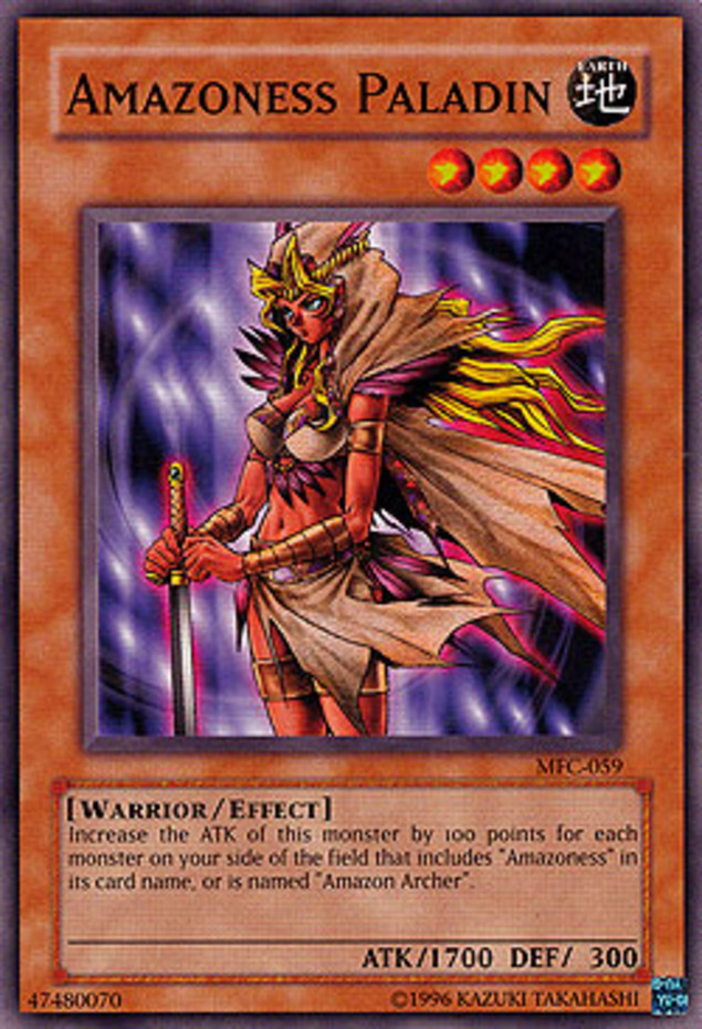 Amazoness Paladin - MFC-059 - Common - Unlimited Edition Heavily Played