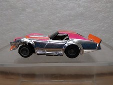 Vintage Tyco Slot Car  PRO Corvette GT  Chrome/pink/orange Superglow.