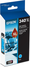 Epson 340 Genuine High Capacity Cyan Ink Cartridge T340XL220  Works with Expres