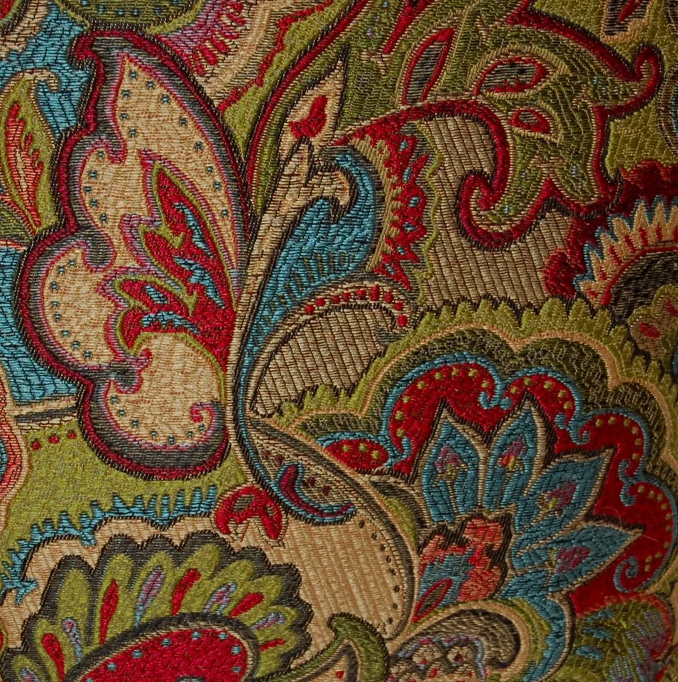 Almohada de Colección Paisley Jacquard de Alta Calidad 17" x 17" ¡HERMOSA! Foto 4 de 4
