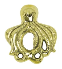 Octopus Shaped Bottle Opener Polished Brass Handheld