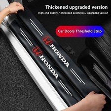 Car Door Sill Protectors Carbon Fibre Leather Threshold Strips
