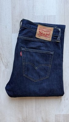 Levi's 501 Herren Jeans Blau W32 L34 gerades Bein Denim mit Logo