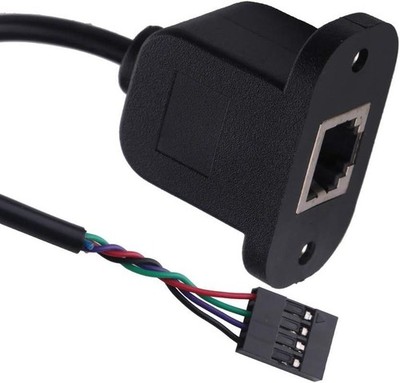 6p4c Female to 4 Pin Dupont Header Panel Mount Adapter Cable 25cm