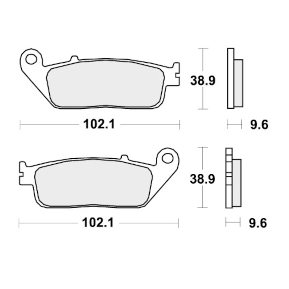Pastillas de freno delanteras para HONDA CB 500 F ABS 2013-2021 DS-1 Road Racing SBS Foto 2 de 4