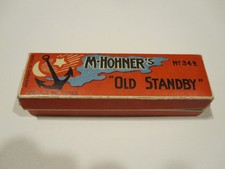 Vintage M. Hohner Old Standby Harmonica A440 Key Of C With Box 34B Germany