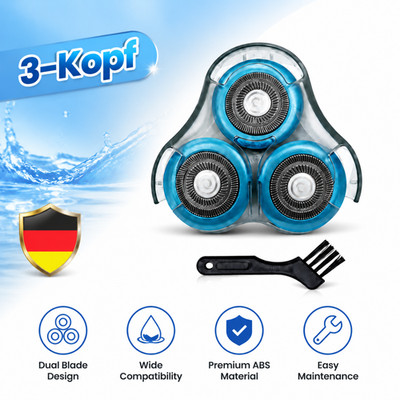 Schwimmende Ersatzkopf Rasierklinge Doppelschicht Trimmer Herren Rotary Electric