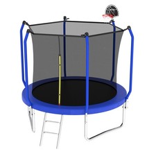 10FT Trampoline With Basketball Hoop, ASTM Approved Reinforced