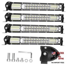 Led Lights for Truck, 12 Inch Slim Led Light Bar, 12V 24V 15000lm led Work