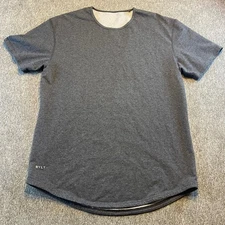 BYLT Drop Cut Lux Gray Mens T Shirt Activewear Casual Size L