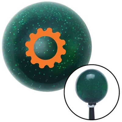 Orange Solid Gear Green Metal Flake Shift Knob w/ M16x1.5 Insert Shifter Auto