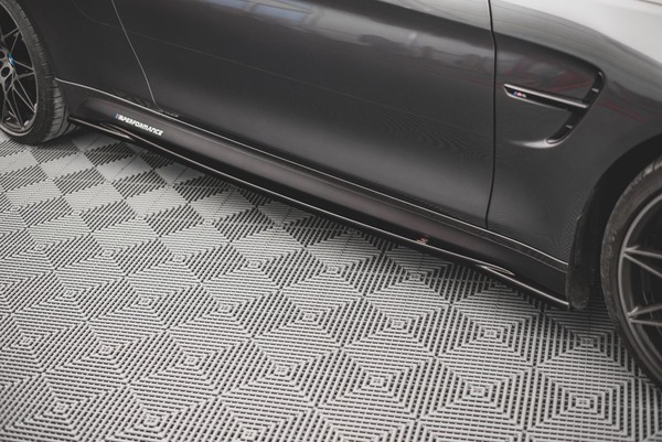 Maxton Design Seitenschweller Ansatz (Paar) V.2 Passend FüR BMW M4 F82 Schwarz H-image