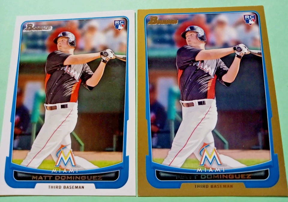2012 Topps Allen & Ginter Matt Dominguez RC High# SP Mini &2012 Bowman Gold RC - Image 2 of 4
