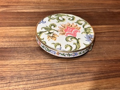 Vintage Double Mirror Compact Floral