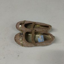 Michael Kors Girls Ballet Flats Ankle Strap Size 8c Logo Print