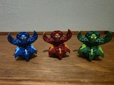 Bakugan Vicerox Blue Aquos Red Pyrus Green Ventus Battle Planet Brawlers Lot