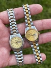 Seiko 5 Automatic & Seiko SQ Ladies Vintage Watch Bundle Two Tone Gold
