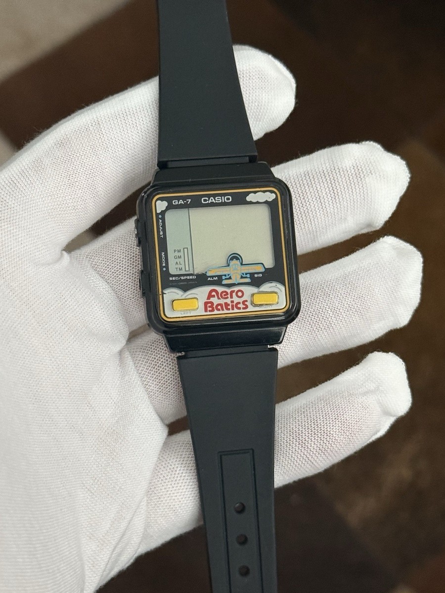 Rare Vintage Casio Aero Batics GA-7 Digital Game Watch Module 688