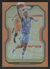 2021 Panini Prizm WNBA #72 Diamond DeShields Prizms Orange #/50