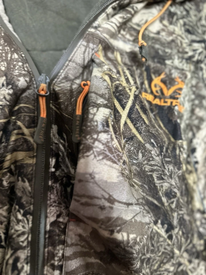 Real Tree Jacket Edge Scent Factor Camo Hunting Full Zip Hooded Mens XXL (Flaws) - Image 4 of 4